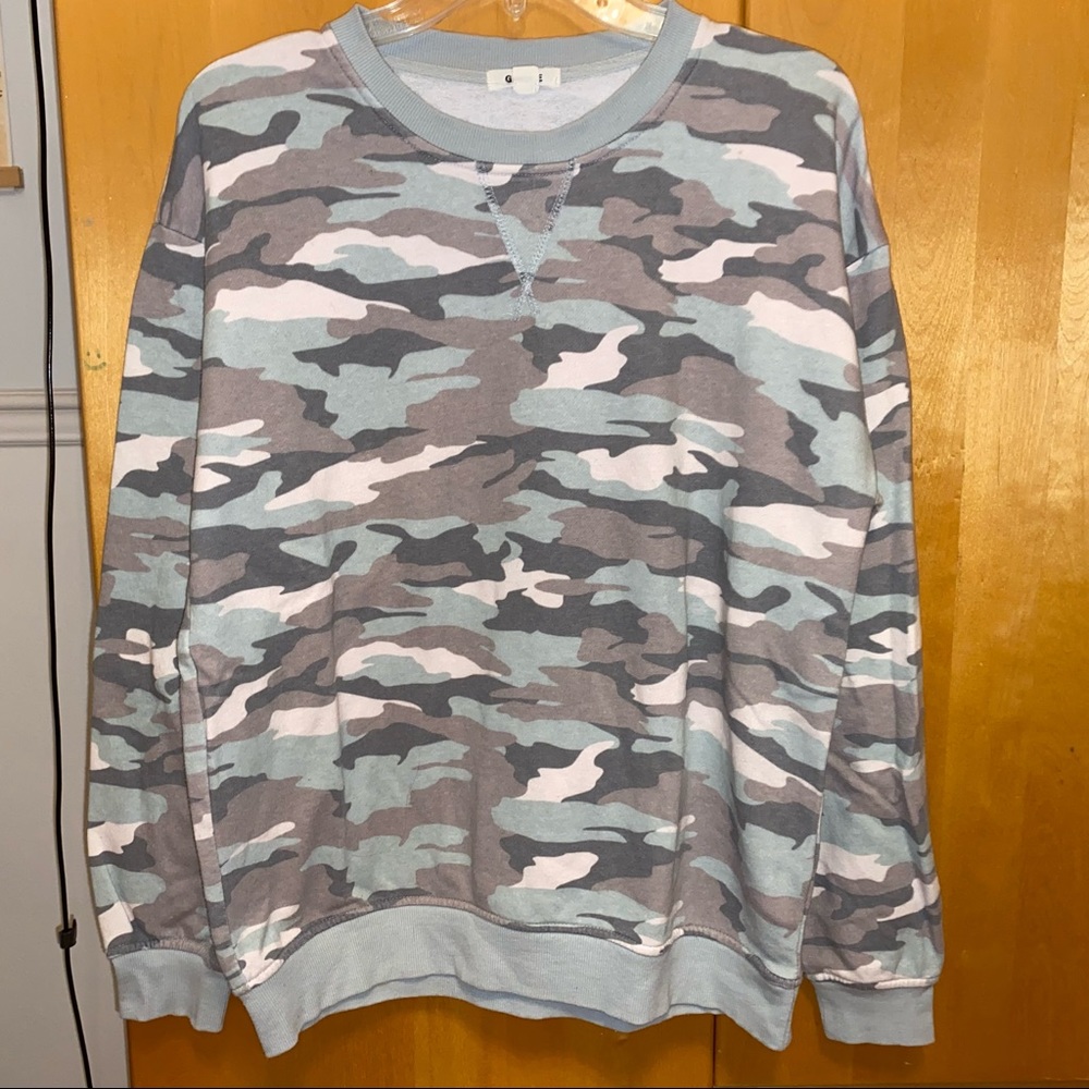 Garage Camo Crew Neck Sweater